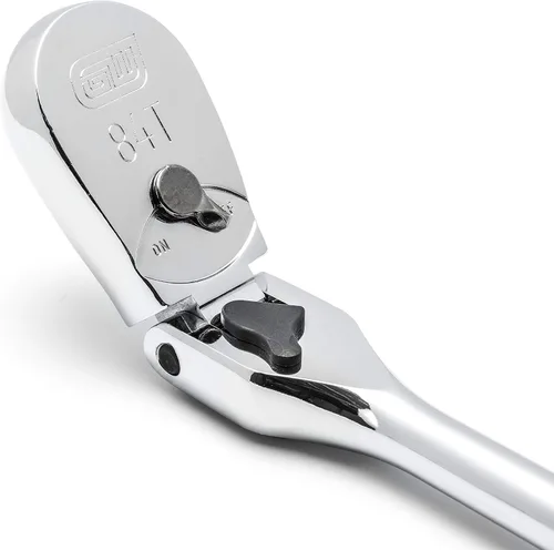Vista 6 de GEARWRENCH - Juego de trinquetes de lágrima, cabezal flexible con bloqueo, 84 dientes, 2 unidades, 81274A-07