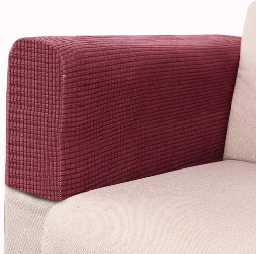 Vista 3 de SEWACC Protectores universales para reposabrazos de silla, funda elástica para reposabrazos de sofá, funda protectora elástica para sofá reclinable