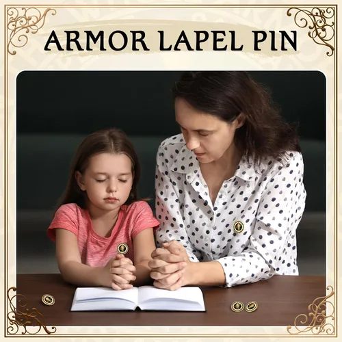 Vista 4 de Therwen 16 broches religiosos de oro de 1.18 pulgadas para poner en toda la armadura, broches religiosos cristianos a granel para hombres y mujeres