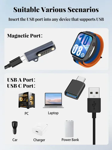 Vista 6 de Adaptador de cargador para reloj inteligente MOKAST A22 Kids
