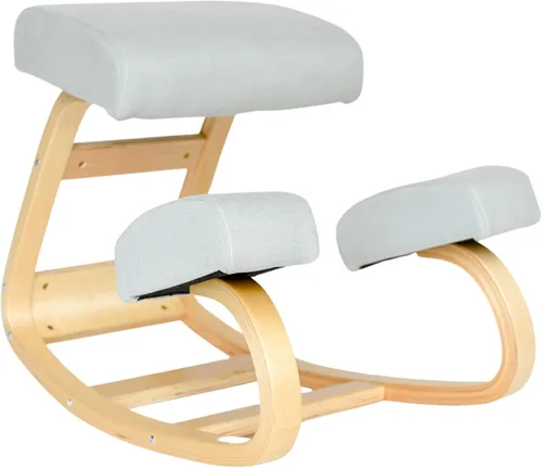 Vista 10 de Sleekform Silla ergonómica de rodillas Taburete balanceado de madera Silla de postura para malas espaldas, dolor de cuello y alivio de tensión