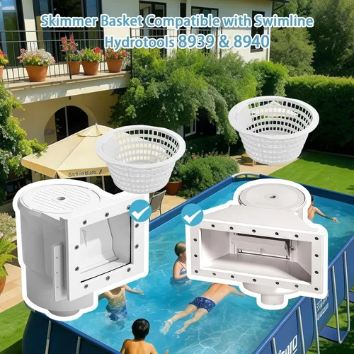Vista 4 de Cesta de skimmer para Swimline Hydrotools 8928 Olympic ACM88 (paquete de 2)