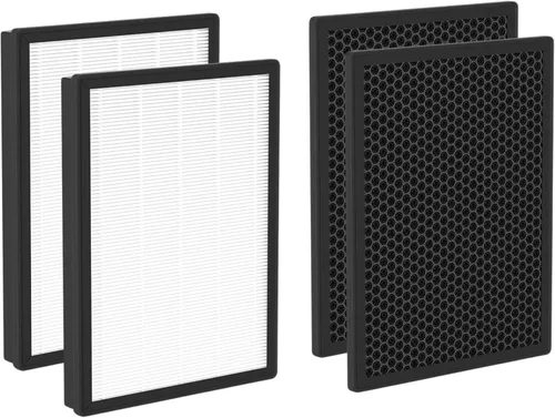 Vista 6 de Nispira Paquete de 1 filtro de repuesto AP-B102 compatible con el purificador de aire Alexapure Breeze 3049 True HEPA Carbon