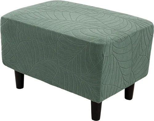 Vista 40 de Funda elástica para silla, funda otomana rectangular de almacenamiento, funda otomana para reposapiés, fundas otomanas para taburete de pie