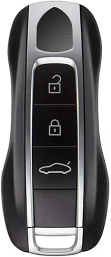 Vista 8 de Funda para llavero Porsche, funda de TPU suave premium compatible con Porsche 911 Cayenne Panamera Macan (patrón celadón) Smart TPU 3/4 Button Key