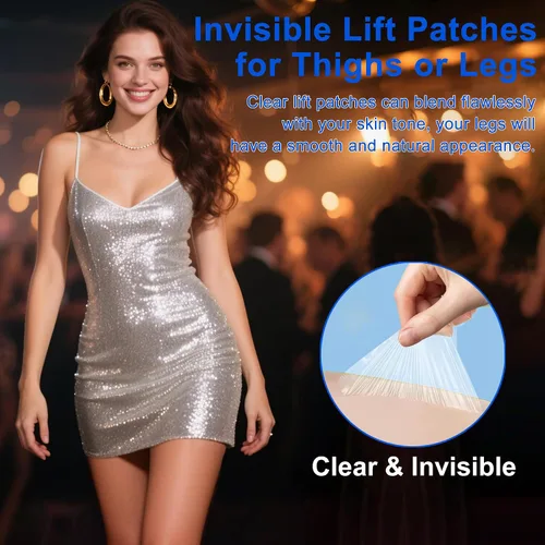 Vista 3 de Thigh Lift Tape for Loose Skin - Invisible Firming Patches for Legs, Reducing Thigh Friction - Lifting Patches for Sagging Skin, Stomach, Arms, Body