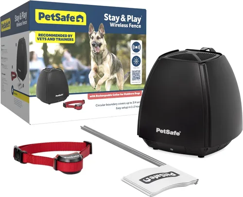 Vista 8 de PetSafe Stay & Play - Valla inalámbrica para 2 perros obstinados - Sistema inalámbrico de contención de mascotas más seguro de Estados Unidos