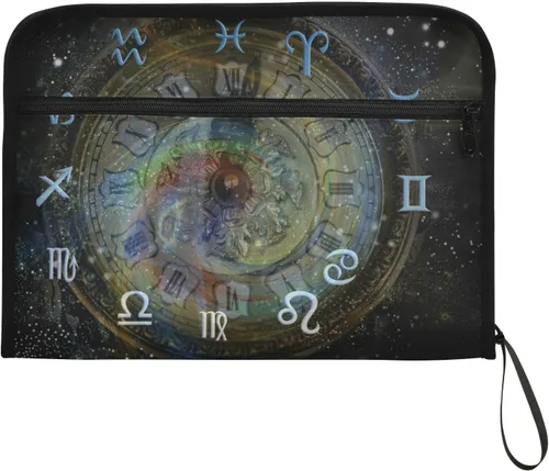 Vista 7 de susiyo Astrology - Carpeta de archivo expansible de doce signos del zodiaco, 13 bolsillos, tamaño carta A4, carpeta de archivo de acordeón