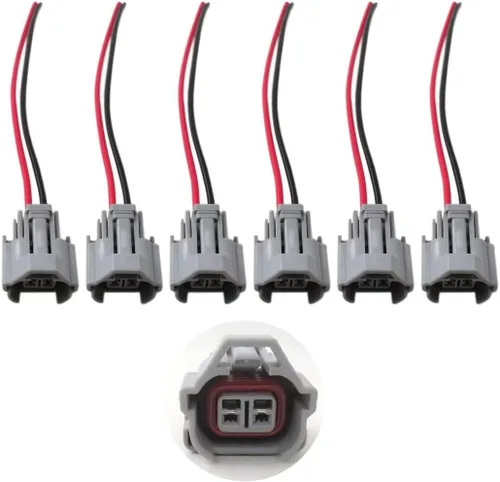 Vista 7 de Coleta eléctrica del enchufe del conector hembra del inyector de combustible de la alta impedancia 6x
