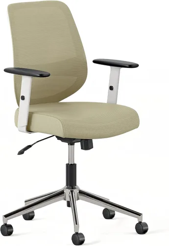 Vista 10 de Branch Silla diaria - Silla de oficina de cuero vegano con giratorio, descanso lumbar y reposabrazos ajustables, asiento cómodo para mejorar la negro