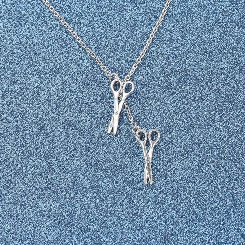 Vista 2 de WUSUANED Collar de tijera Lariat, regalo divertido para peluquería, regalos de agradecimiento para estilistas, regalos de graduación
