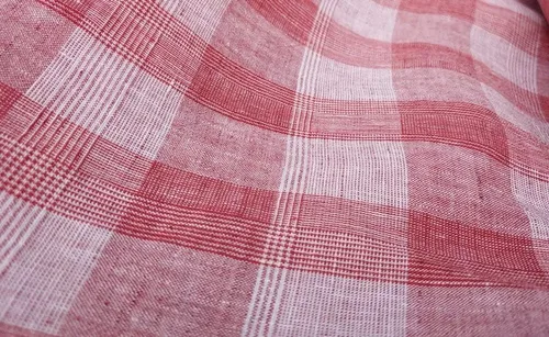 Vista 7 de Tela de lino 100% con patrón de tartán negro y tela de lino Material suave al tacto y ligero, ideal para ropa, manualidades y decoración del hogar