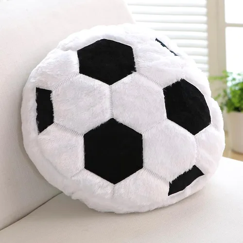 Vista 8 de Almohada de felpa acogedora Basketabll suave rellena con forma de bola deportiva, cojín grueso y redondo para decoración de sofá, habitación