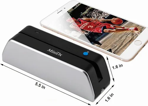 Vista 5 de MSR X6 Bluetooth lector de tarjetas de deslizamiento magnético escritor codificador 3-Track MSRX6BT para móvil/tabletas/PC