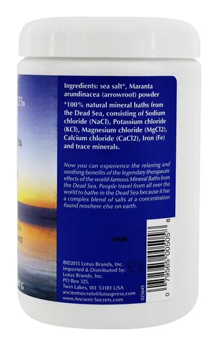 Vista 2 de ANCIENT SECRETS Sales de baño de aromaterapia sin perfume del Mar Muerto de 2 lb