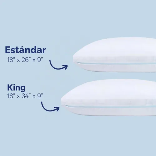 Vista 6 de Casper Sleep Original - Almohada refrescante tamaño estándar, sensación suave media, relleno alternativo al plumón, soporta dormir de lado, espalda