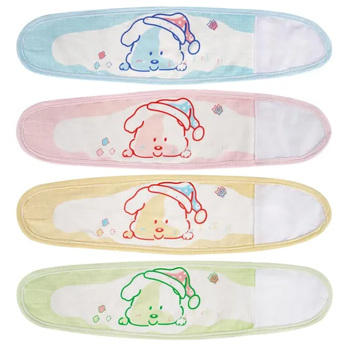 Vista 7 de Liitrton 10 PCS White Cotton Baby Belly Button Band for 0-12 Months 10 piezas: Blanco Clásico