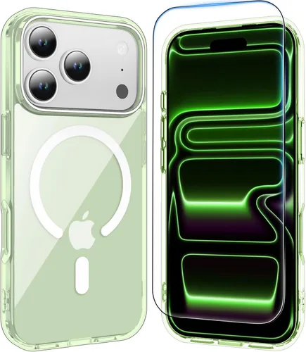 Vista 26 de Funda transparente para iPhone 11 con protector de pantalla, compatible con Magsafe, antiamarilleo, protección de grado militar, a prueba de golpes