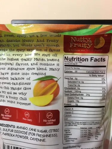 Vista 2 de Frutas secas gourmet de mango y chile con nuez y fruta, 30 onzas (29.98 oz), juego de 2