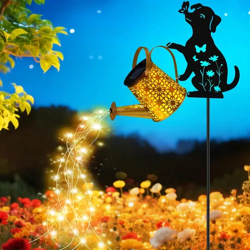 Vista 14 de Luces solares para regadera, linterna colgante de conejo, luces solares al aire libre, regalos para amantes de los conejos para mamá, mujeres