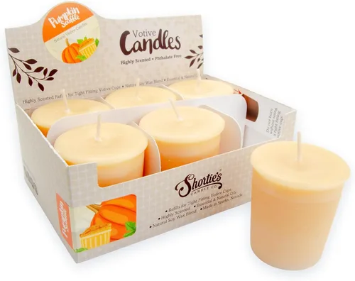Vista 20 de Apple Harvest - Velas votivas de soja, perfumadas con aceites de fragancia naturales, 6 repuestos de velas votivas naturales beige, colección