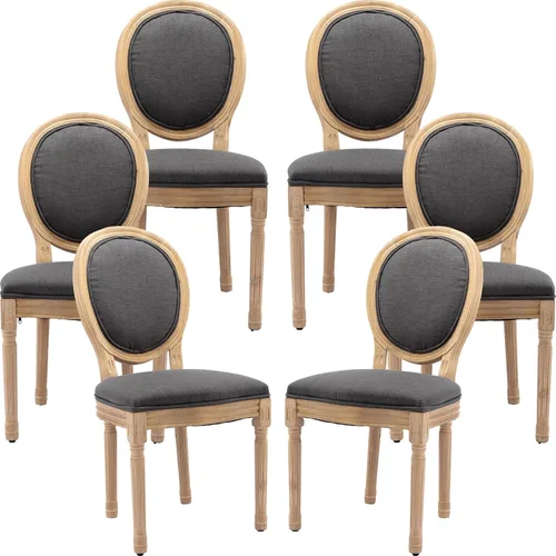 Vista 34 de ODUSE-DAILY French Country - Juego de 2 sillas de comedor de color caramelo, sillas de cocina y comedor, sillas de cocina de piel sintética, Ámbar