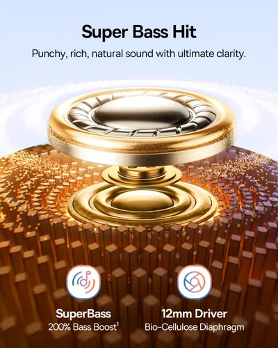 Vista 3 de Auriculares Baseus Bass BC1 de oído abierto con clip, auriculares de anillo abierto con comodidad, clip ajustado tricurvo, sonido potente