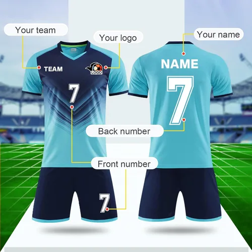 Vista 3 de LAIFU Camiseta de fútbol personalizada para adultos y niños, camiseta de fútbol personalizada con logotipo de número de nombre