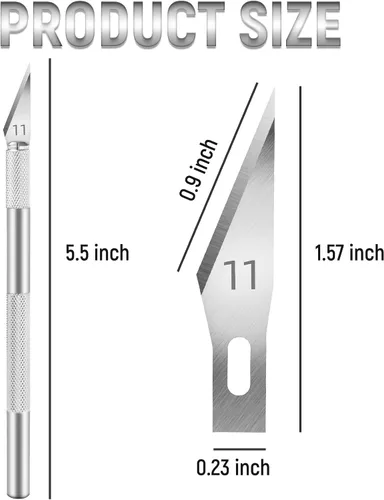 Vista 2 de JETMORE Paquete de 10 cuchillos Exacto, cuchillo de pasatiempo, cuchillo de Plata