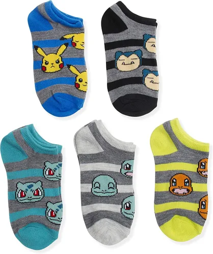 Vista 3 de Pokemon Paquete de 5 calcetines invisibles para niños