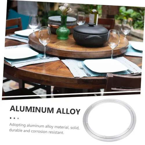 Vista 2 de GANAZONO Mesa giratoria Mesa de comedor Accesorios de escritorio Tocadiscos redondos Giratorios Rodamiento giratorio redondo para rotar Estante