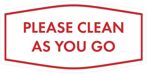 Vista 10 de Fancy Please Clean As You Go - Letrero (negro/plateado), tamaño mediano