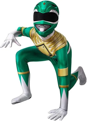Vista 5 de CEMDER Pretend Play Superhero Black Zentai with Detached Mask Halloween Dress Up Costume