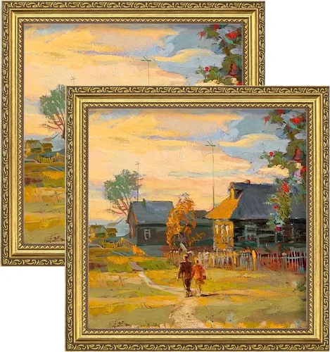 Vista 60 de eletecpro 8x10 Vintage Picture Frame, Glass Cover, Gold, 2-Pack Dorado