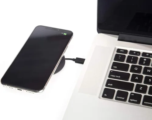 Vista 5 de TYLT Medallion - Almohadilla de carga inalámbrica QI portátil, cargador inalámbrico rápido certificado QI de 10 W máximo compatible con Apple
