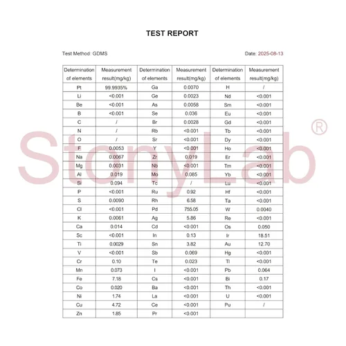 Vista 5 de stonylab Electrodo de disco con disco de platino de 0.079 in de diámetro, pureza del 99,99%, certificado SGS - probado por GDMS, para electroquímica