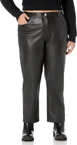 Vista 4 de The Drop Women's Jack Vegan Leather High Waisted Straight Leg Pant