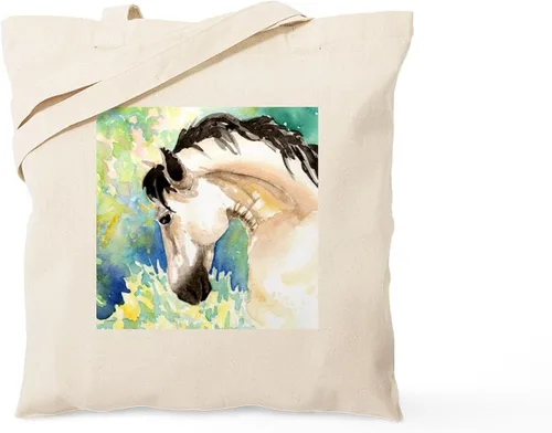 Vista 16 de CafePress Id Rather Be Riding! Bolsa de mano de caballo Bolsa de lona natural, bolsa de compras de tela, Caqui