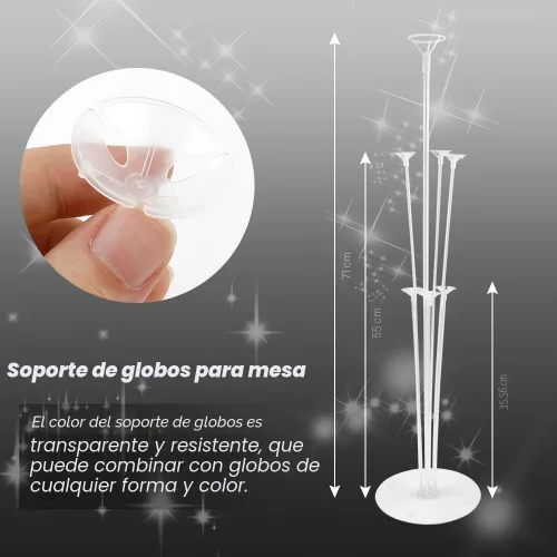 Vista 3 de Juego de 4 soportes para globos, kit de arco de globos para fiesta