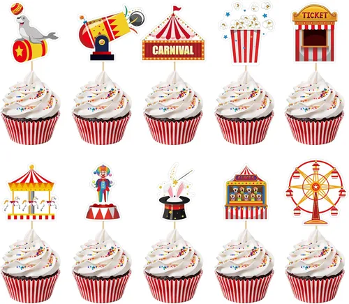 Vista 23 de 40 piezas de decoración de dinosaurios para cupcakes de cumpleaños de dinosaurios, decoraciones de pastel de dinosaurio para temática