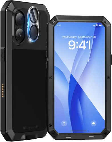 Vista 68 de Mitywah Funda impermeable para iPhone 7/iPhone 8 / iPhone SE 2020, funda de metal resistente de grado militar, protección de cuerpo completo