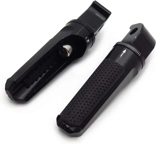 Vista 6 de Estriberas ajustables CNC Reposapiés Compatible con YZF TMAX XMAX N-MAX FZ1/FZ6 XJR1300/1200 MT03/MT07/MT09/MT10 [P/N: GZSP-SP-011-Y2]