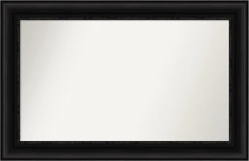 Vista 229 de Amanti Art Espejo personalizado, espejo de baño negro puente, espejo de pared o espejo de tocador de baño sobre el fregadero (26 x 26 pulgadas)