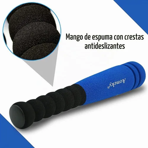 Vista 4 de Aoneky Bate y pelota de béisbol de espuma mínima azul de 11.8 pulgadas