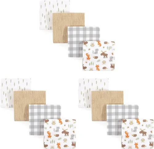 Vista 90 de Hudson Baby Mantas receptoras unisex de franela de algodón para bebé, avión, talla única