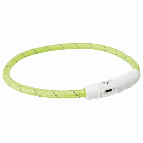 Vista 4 de Collar LED para Mascotas Trixie Flash USB Verde