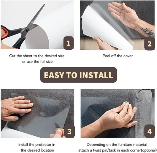 Vista 5 de Leo's Paw Protector de arañazos para muebles para sofá, gatos, protector de arañazos repelente de arañazos para sofá, adhesivo de entrenamiento