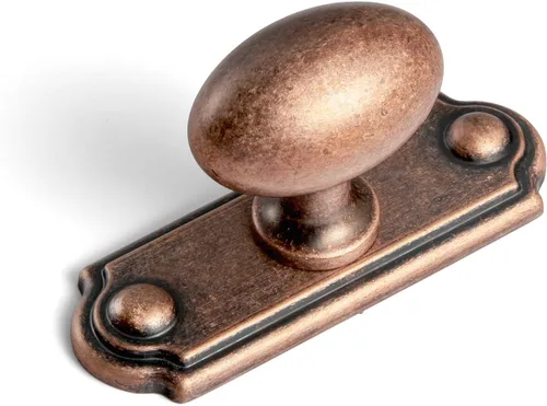 Vista 14 de Goo-Ki 1.2 Pulgadas (36MM) Manijas de Gabinete Ovaladas de Latón Antiguo, Aleación de Zinc para Cajones de Vestidor Armario, 6 Empaquetadas