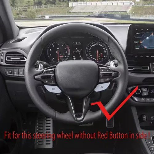 Vista 2 de YOUTOOCAR Cubierta inferior del volante de fibra de carbono compatible con Hyundai Elantra N, Hyundai Veloster N, Hyundai Kona N, accesorios