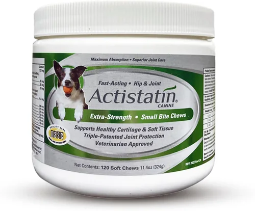 Vista 8 de Actistatin Masticables suaves caninos para perros grandes, 120 unidades – Articulación de fuerza extra patentada, cartílago, suplemento de tejido